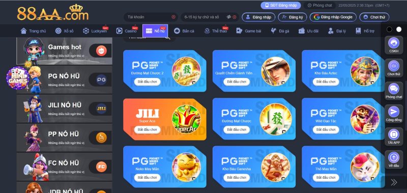 Nổ Hũ 88AA – Game Slot Đổi Thưởng Cực Mạnh, Trúng Lớn Mỗi Ngày