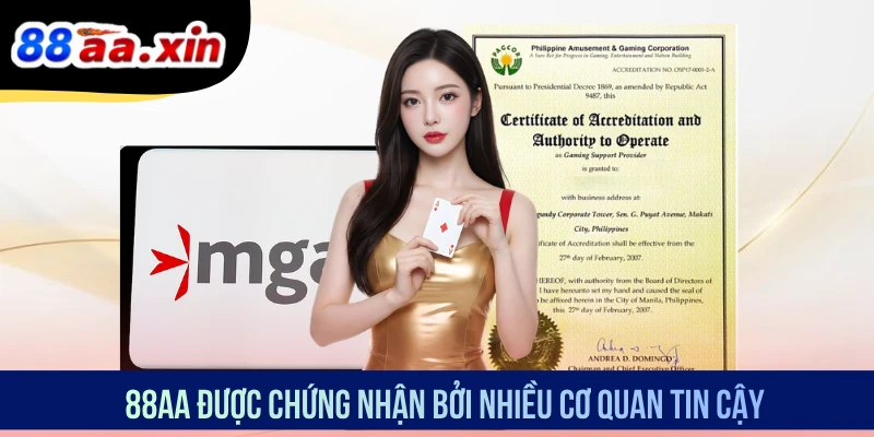 88AA được chứng nhận bởi nhiều cơ quan tin cậy